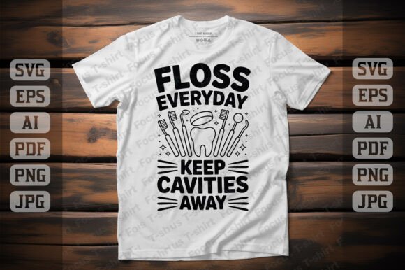 Floss Everyday Keep Cavities Away Graphics
