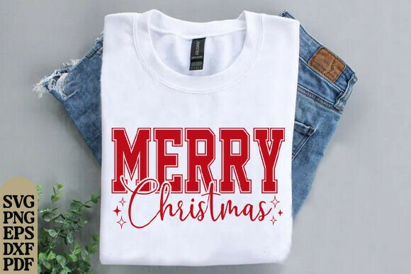 Merry Christmas DTF Transfers Ready PNG: Graphics for T-Shirt Designs