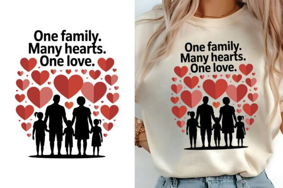 One Family Many Hearts One Love Graphics