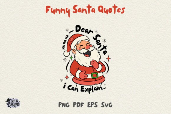 Sarcastic Christmas Santa Hand-drawn PNG Graphics for T-Shirt Designs