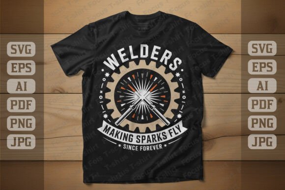 Welders Making Sparks Fly Graphics for Local Branding